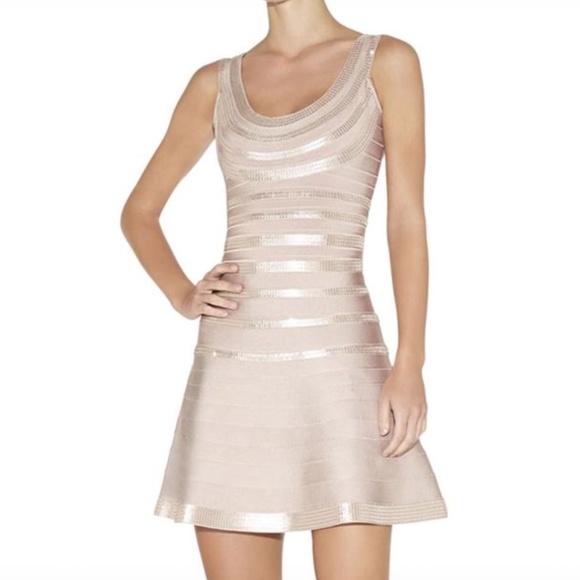 Herve Leger Women's Sachie Sequined Bandage Dress - Picture 2 of 13